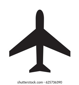 Vector Illustration  of plane icon  silhouette. EPS8 .