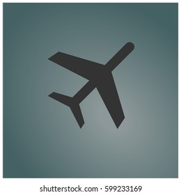 Ilustración vectorial del icono o símbolo del vector de plano
