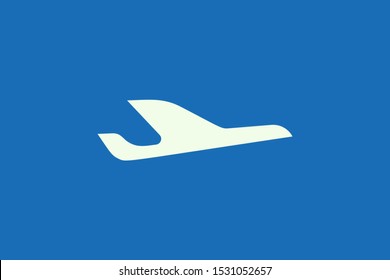 Vector illustration of plane shape design. Minimalist and simple logo, flat style, modern icon and symbol