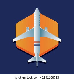 Vector illustration of plane template