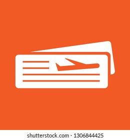 Vector illustration of plane ticket icon, EPS10.