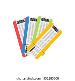 Vector illustration plane tickets.