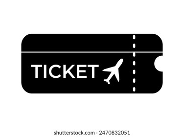 Vector illustration of plane tickets. Glyph boarding passes for air travel. Vector flat illustration for website and banner design