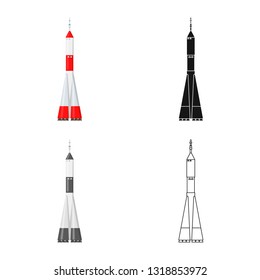 Vector illustration of plane and transport symbol. Set of plane and sky stock symbol for web.