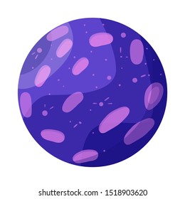 Vector illustration of planet and blue symbol. Graphic of planet and space stock symbol for web.
