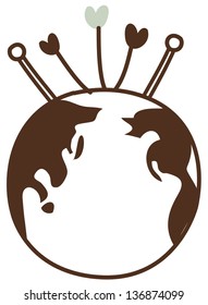 Ilustración vectorial del planeta Tierra