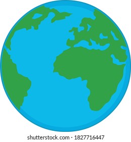 Vector illustration of planet earth emoticon