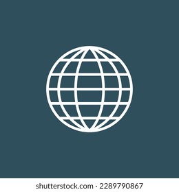 Ilustración vectorial del icono del planeta, internet, web universal, web mundial, mundo entero.