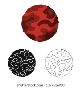 Vector illustration of planet  and mars icon. Set of planet  and gravity  vector icon for stock.
