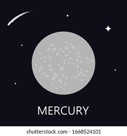 Vector Illustration Of Planet Mercury