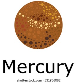 Vector Illustration Of Planet Mercury