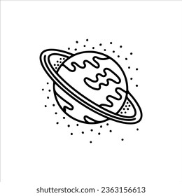 vector illustration of planet outline