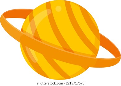 Vector Illustration Of A Planet With Rings. Saturn Drawing. Celestial And Planetary Stars. Space Science And Research.