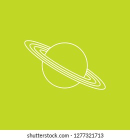 Vector illustration of the planet Saturn with ring system. Design for astronomy apps, websites, print.