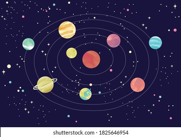 Vector illustration of Planet space image 