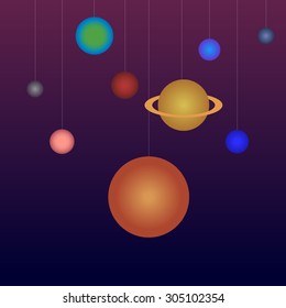 vector illustration planets