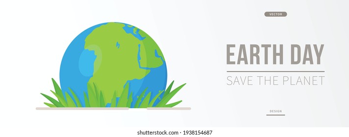 Vektorgrafik des Mülltonbanners des Planeten. Welttag des Planeten Erde. 