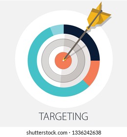 Vector illustration of planing strategy & creative idea concept " goal & target " success and target concept