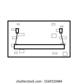 Vector illustration of plank-bed and bed sign. Web element of plank-bed and bunk stock symbol for web.
