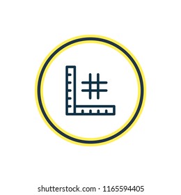 Vector illustration of planning icon line. Beautiful industry element also can be used as ruler icon element.