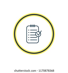 Vector illustration of planning icon line. Beautiful lifestyle element also can be used as clipboard icon element.