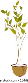 Ilustración vectorial de una planta