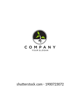 
Vector illustration of plant bud. Black and green bud logo icon. Suitable for nature, medical, health, medicine logos.