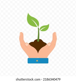 Vector illustration of plant. Colored vector for website design .Simple design on transparent background (PNG).