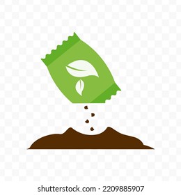 Vector illustration of plant fertilizer icon sign and symbol. colored icons for website design .Simple design on transparent background (PNG).