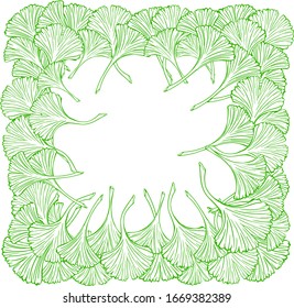 Vector illustration of a plant frame, foliage