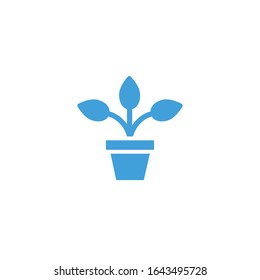 Ilustración vectorial, plantilla de icono de planta.