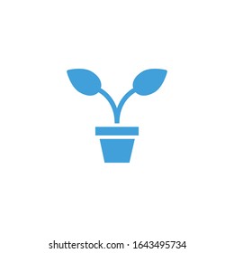 Ilustración vectorial, plantilla de icono de planta.