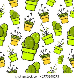 vector illustration of plant pattern for baground