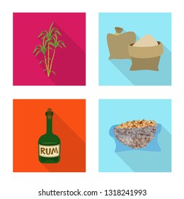 Vector illustration of plant and plantation symbol. Collection of plant and agriculture  stock vector illustration.