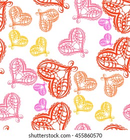 Vector illustration of the plant seamless background.