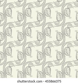 Vector illustration of the plant seamless background.