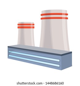Vector illustration of plant and technology logo. Collection of plant and equipment stock symbol for web.