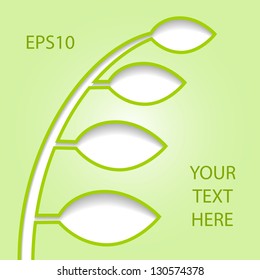 Vector illustration with plant for web design.