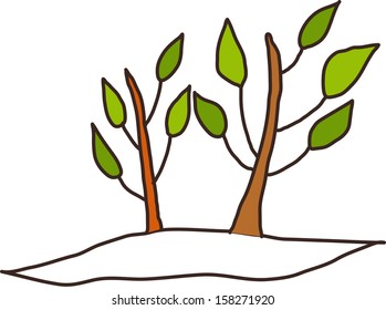 Vector illustration of plants