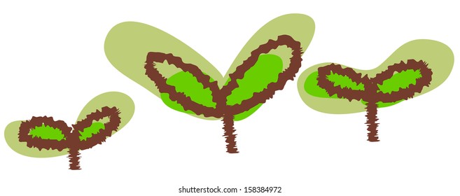 Vector illustration of plants
