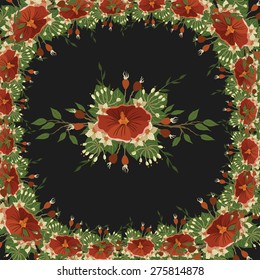 vector illustration of plants and flowers