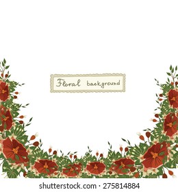 vector illustration of plants and flowers