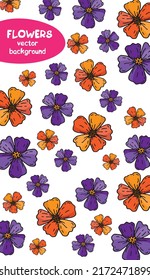 Vektorgrafik. Pflanzen. Blumen. Hintergrund. Bio. Gartenarbeit. Helle Vektorgrafik.