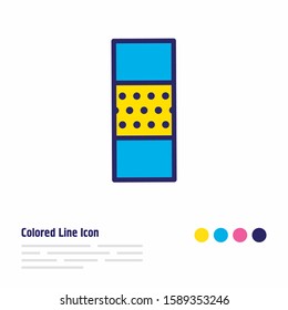 Vector illustration of plaster icon colored line. Beautiful medical element also can be used as bandage icon element.