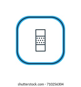 Vector Illustration Of Plaster Outline. Beautiful Medicine Element Also Can Be Used As Band Aid Element.