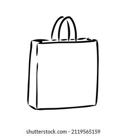 Ilustración vectorial de una bolsa de plástico