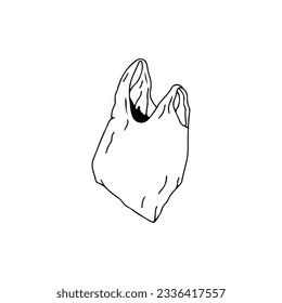 vector illustration of a plastic bag