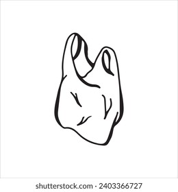 vector illustration of plastic bag