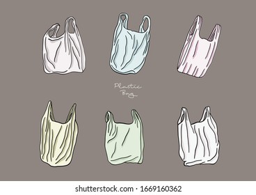 Vector Illustration of Plastic Bags