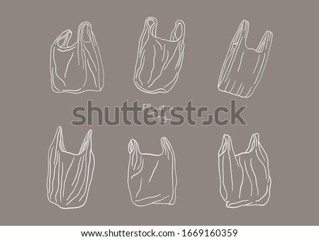 Vector Illustration of Plastic Bags